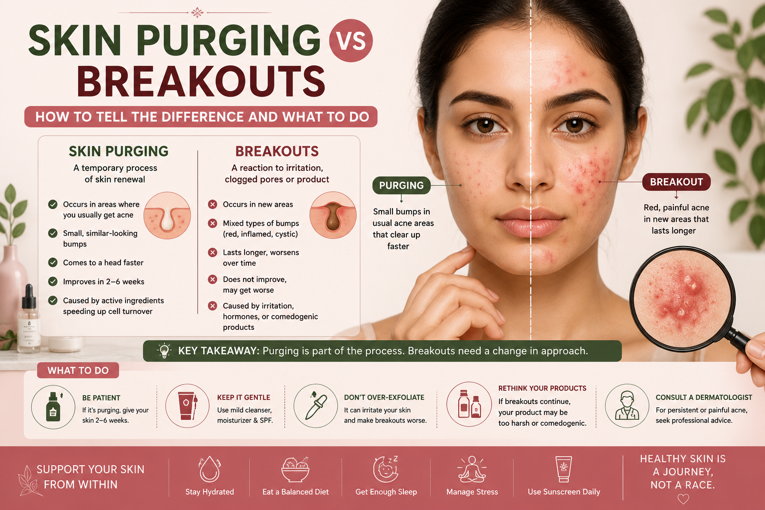 Skin Purging vs Breakouts